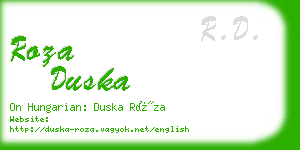 roza duska business card